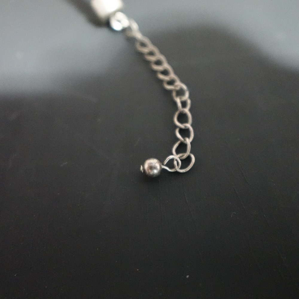 Boho Silver Tone Filigree Dangle Pendant Multi Strand Cord Necklace - Picture 7 of 8